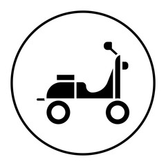 Scooter vector icon. Can be used for Retro iconset.