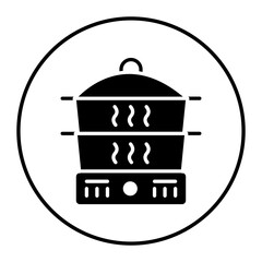 Steamer vector icon. Can be used for Laundry iconset.