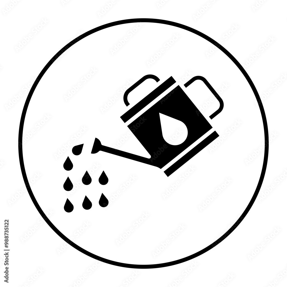 Poster Watering vector icon. Can be used for Laundry iconset.