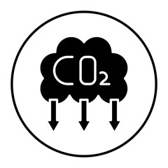 Carbon Dioxide vector icon. Can be used for Global Warming iconset.