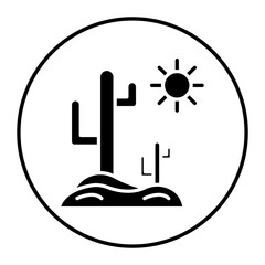 Desert vector icon. Can be used for Global Warming iconset.