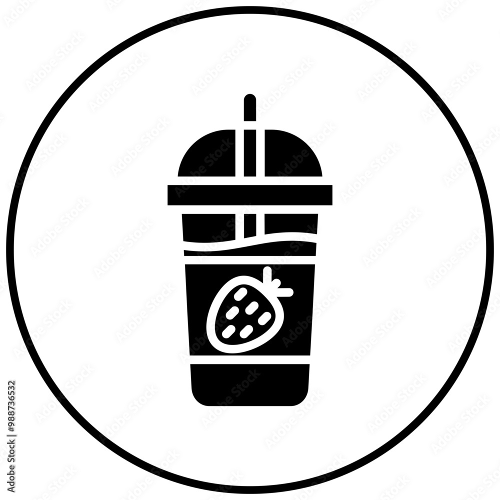 Sticker Smoothie vector icon. Can be used for Beverages iconset.