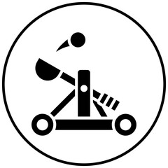 Catapult vector icon. Can be used for Medieval iconset.