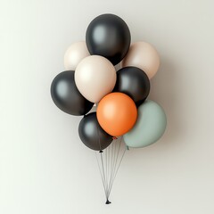 A cluster of colorful balloons in various shades, ideal for celebrations and events.