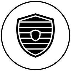 Steel Shield vector icon. Can be used for Medieval iconset.