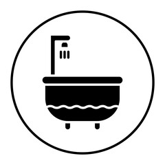 Bathtub vector icon. Can be used for Spa iconset.