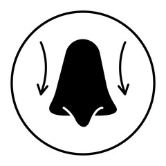 Nose Massage vector icon. Can be used for Spa iconset.