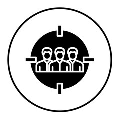Target Audience vector icon. Can be used for Business and Finance iconset.
