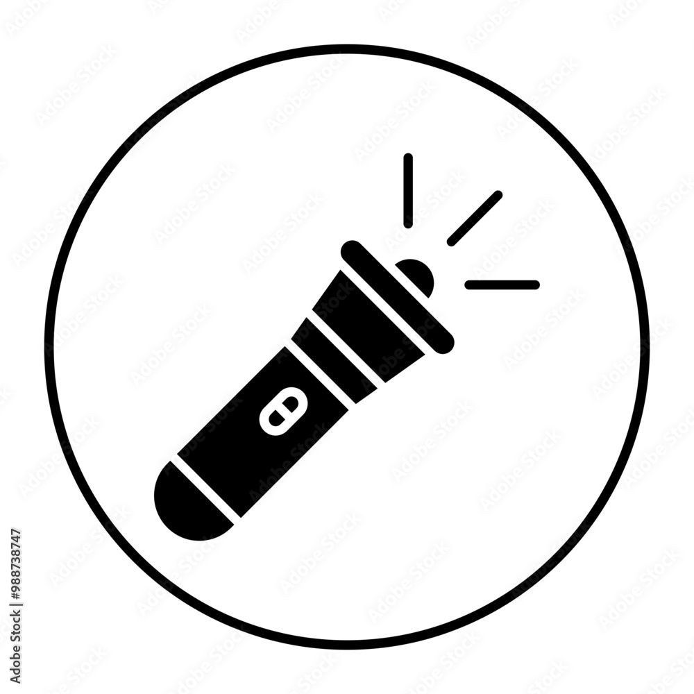 Poster Flashlight vector icon. Can be used for Home Improvements iconset.