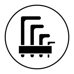 Hex Key vector icon. Can be used for Home Improvements iconset.