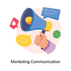 Marketing Communication concepts style illustration. EPS 10 File