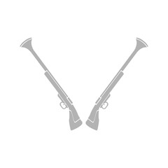 icon of three muskets, hunting thanksgiving day on a white background, vector illustration