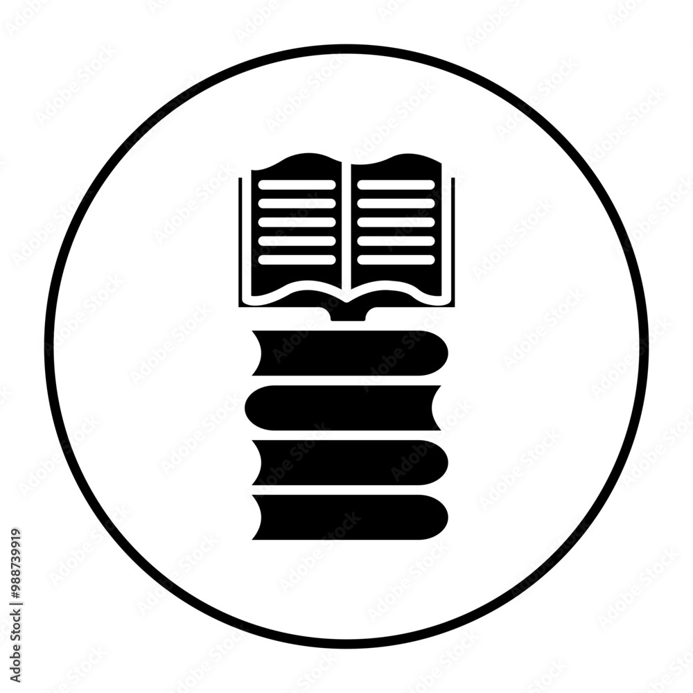 Wall mural Stack of Books vector icon. Can be used for Literature iconset.