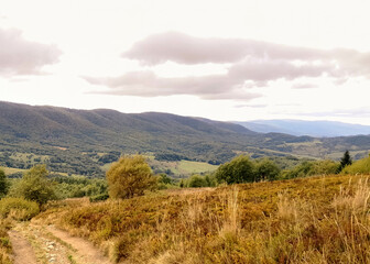 Obraz premium Landscape of Bieszczady Mountains.