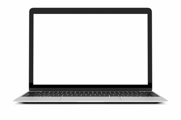 Fototapeta premium 3d laptop with blank white display