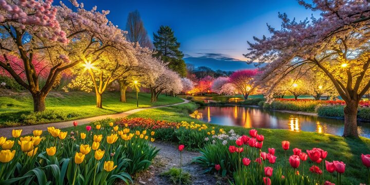 Nature awakens in spring, showcasing vibrant blooms and lush greenery, a stunning explosion of colors and life that