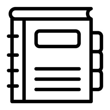 recommend clip art: Book outline icon, suitable for school education