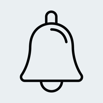 recommend clip art: Notification bell or ringing bell icon vector line design