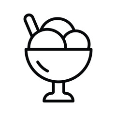 Sweet ice cream bowl icon perfect for dessert and summer fun