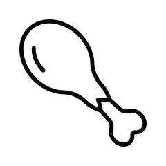 Juicy chicken leg icon, ideal for food menus and cooking menu