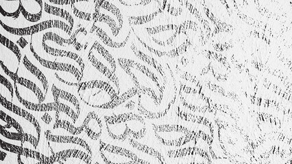 Arabic calligraphy wallpaper on a white wall with a black interlocking background subtitles...