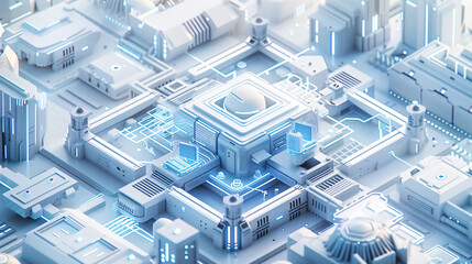 Obraz premium Technology, Data, Cloud Services