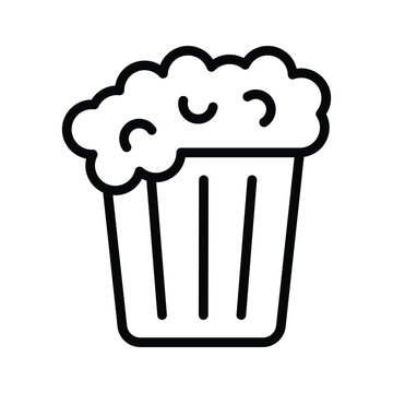 recommend clip art: Classic popcorn icon, ideal for snacks and movie themes
