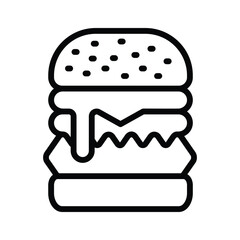 Tasty burger icon, ideal for fast food and delicious designs