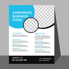 blue flyer a4 template