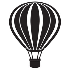 Hot air balloon illustration silhouette vector