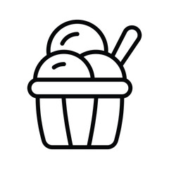 Classic ice cream scoop icon for tasty treats.