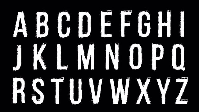 Pack of  Scribble Alphabet with alpha channel.