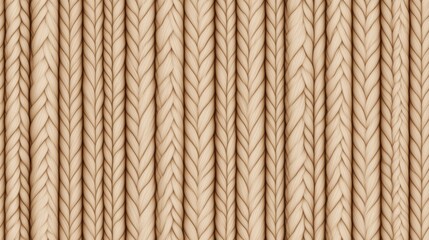 The design features a seamless knit pattern with cable and herringbone textures in warm beige and sepia brown, ideal for stylish home textiles SEAMLESS PATTERN