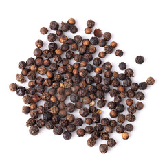Black pepper isolated on a white background