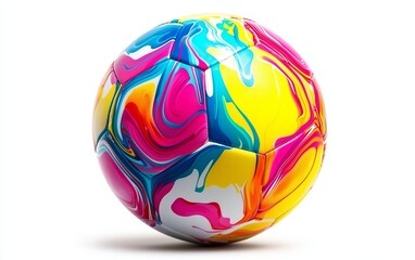 Obraz premium A brightly colored soccer ball