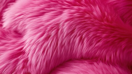 Fototapeta premium Vibrant Pink Faux Fur Texture Close-Up
