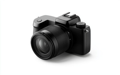 A compact digital camera with a lens extended