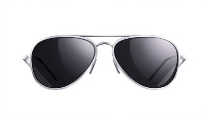 A pair of aviator sunglasses with dark lenses