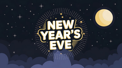 Celebrate New Year's Eve with this festive, yellow and white design. 
