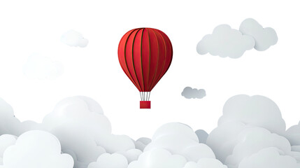 Obraz premium Colorful hot air balloons flying in the sky, creating a sense of adventure and freedom among the clouds