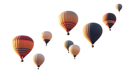 Obraz premium Colorful hot air balloons floating in the sky, offering a fun adventure in transportation and flight