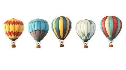 Fototapeta premium Colorful hot air balloons soaring through a bright sky, inviting adventure and fun on a summer day