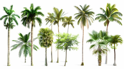 Fototapeta premium Collection of Lush Tropical Palm Trees