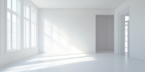 Obraz premium empty white room