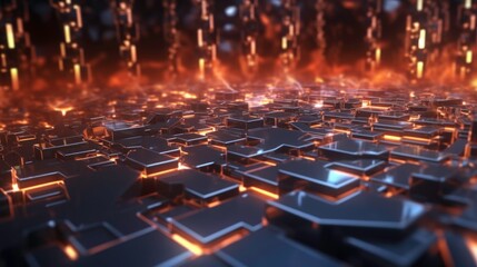 Obraz premium Abstract Digital Landscape