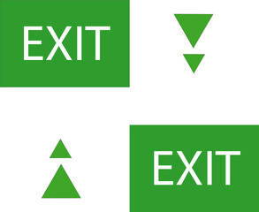 green exit sign