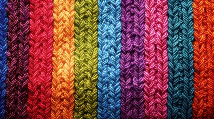 Obraz premium Colorful woolen background with stripes