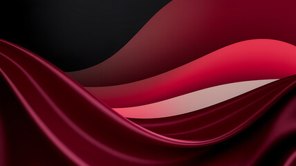 Fototapeta premium Abstract red and pink flowing fabric for modern design and elegant background. 