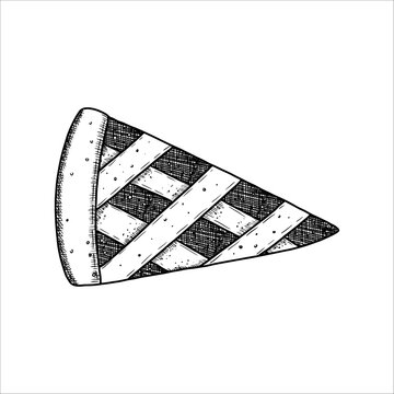 recommend clip art: Piece of apple pie. Vector illustration