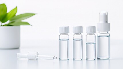 High-Tech Lab Product Efficacy Testing - Vials and Scientific Processes for Achieving Radiant Skin Results